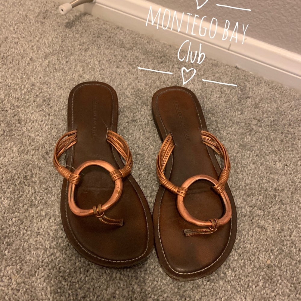 Montego Bay metallic copper Sandals